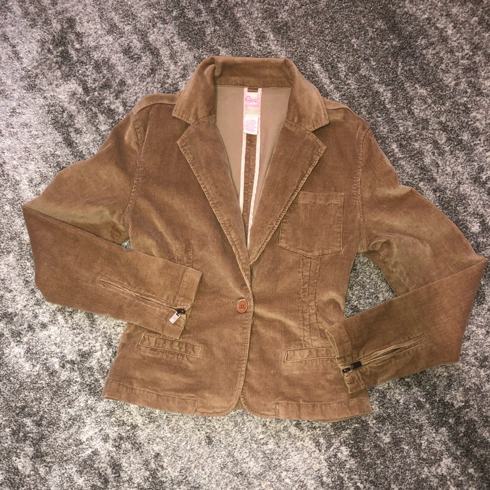 Tan colored blazer jacket